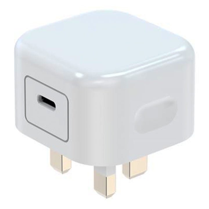 PhoneBits USB Phone Charger Adapter, 20W Single USB-C Port Power Charger Plug, 3 Pin Fast Charging Charger Adapter, USB-C Wall Charger Plug, USB-C Power Wall Adapter Fast Charger