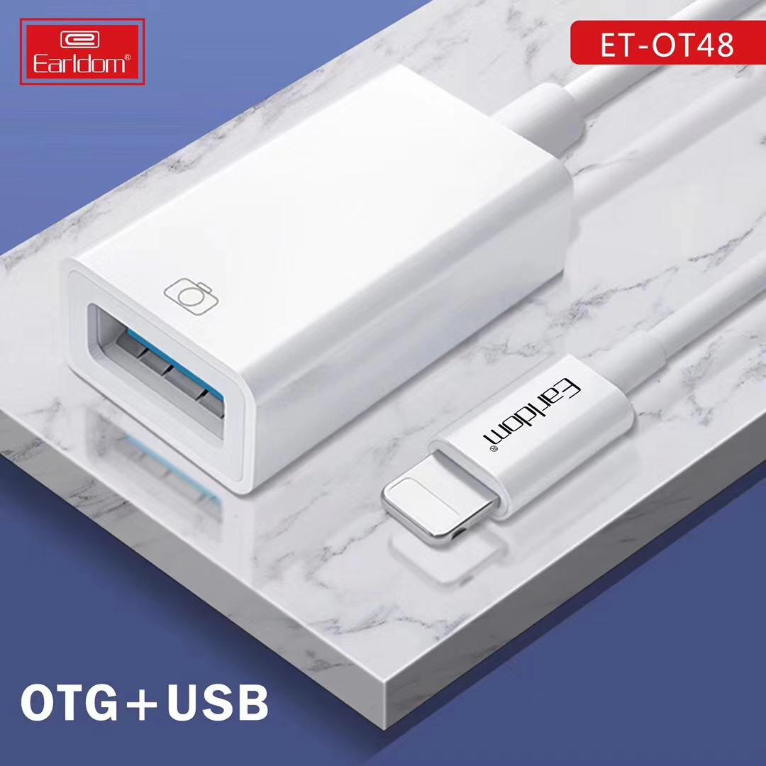 Earldom OTG Cable For iPhone, Lightning to USB A OTG Cord Converter, OTG Data Sync Cable Compatible with iPhone