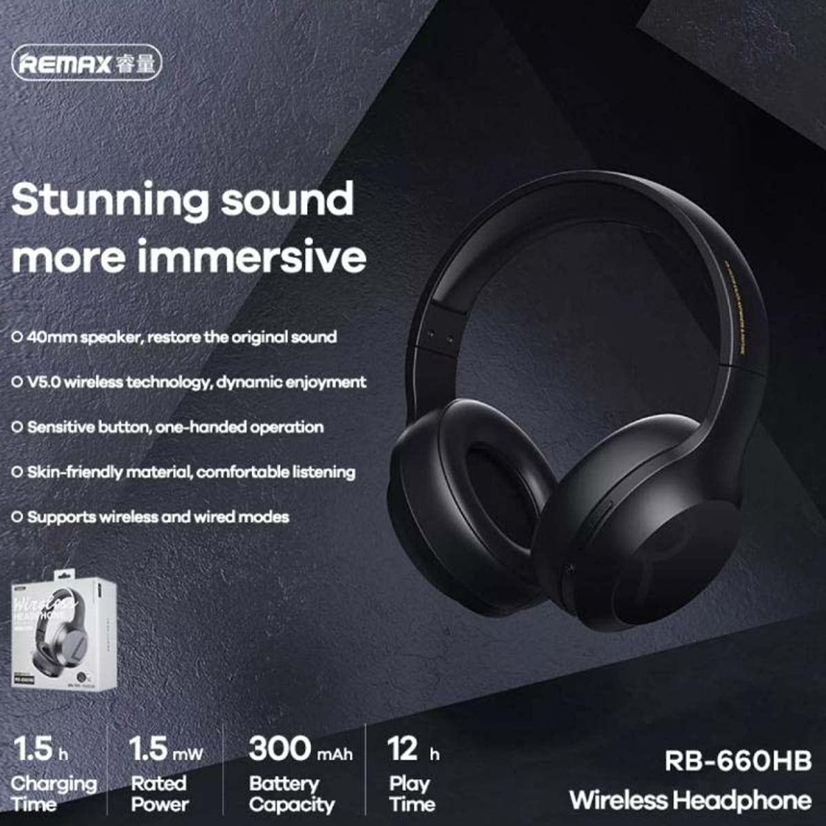 Remax Wireless Headphones, Multifunction Wireless Bluetooth Headset, Gaming Headphones