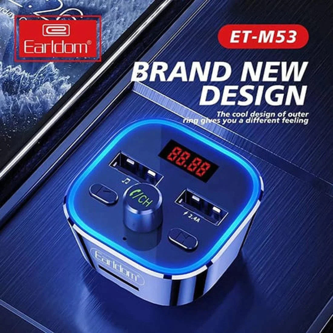 Earldom Car MP3 Bluetooth FM Transmitter, Fast Car Charger FM Transmitter