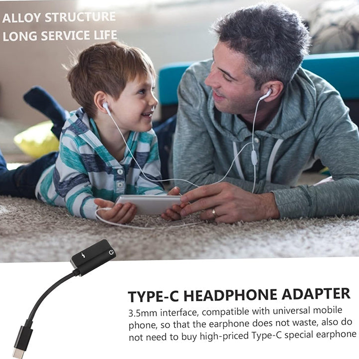 Lightning to 3.5mm Headphone Jack Adapter, 2 in 1 Lightning to 3.5mm Audio Adapter and Charger