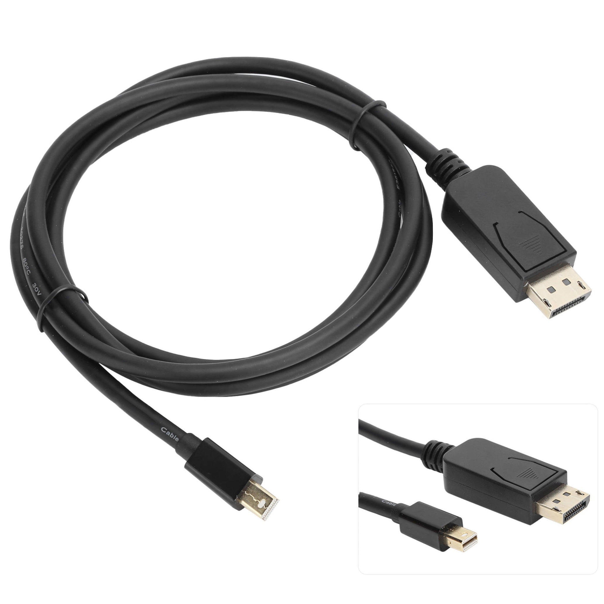 Mini DP to DP Cable, Male Display Port to Male Mini Display Port Cable, Mini DP Devices to DP Display Connector