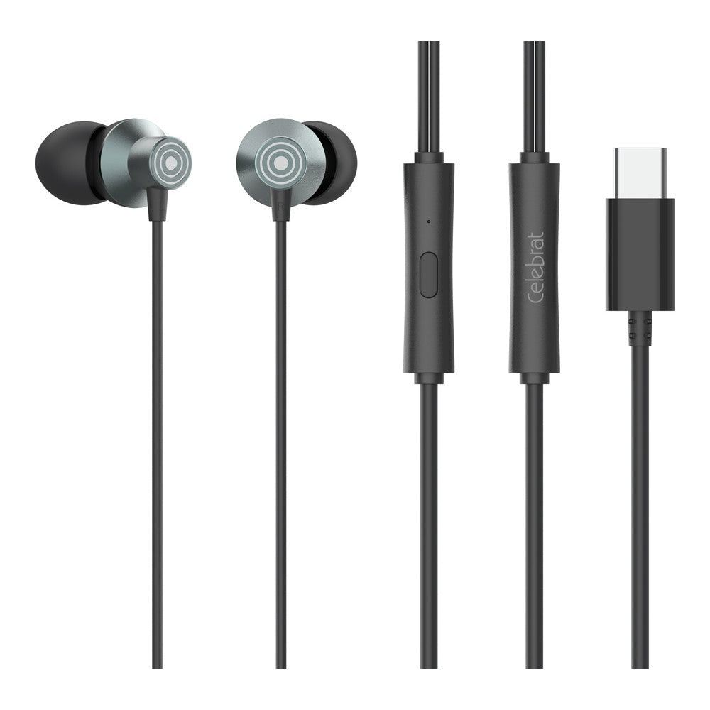 PhoneBits Premium Wired Earphones, In Ear Type C Wired Earphones with Mic, High-Stereo Music Handsfree