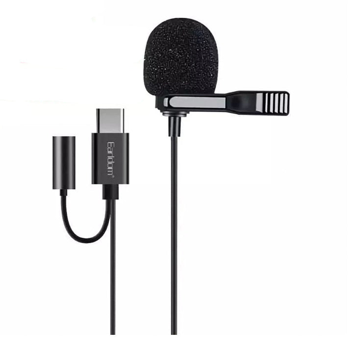 Mini Portable Microphone Type C, Wired Condenser Microphone, Conference Mini Microphone