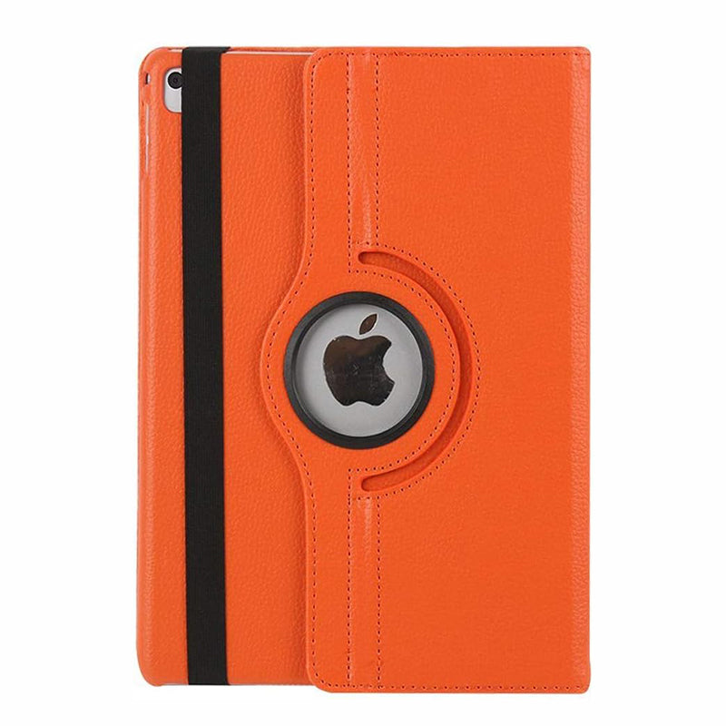 PhoneBits Slim PU Leather iPad Case with Holder & Camera Protection, Shockproof iPad Case with Stand & Hand Strap, Folio Stand Case for iPad Tablet, Folding Tablet Case Cover for iPad, Protective iPad Tab Cover (Orange)