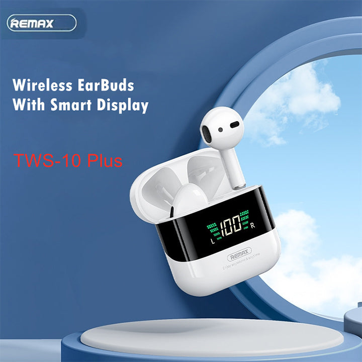 Remax Smart True Wireless Bluetooth In-Ear Earbuds with Digital Display and Built-In Mic