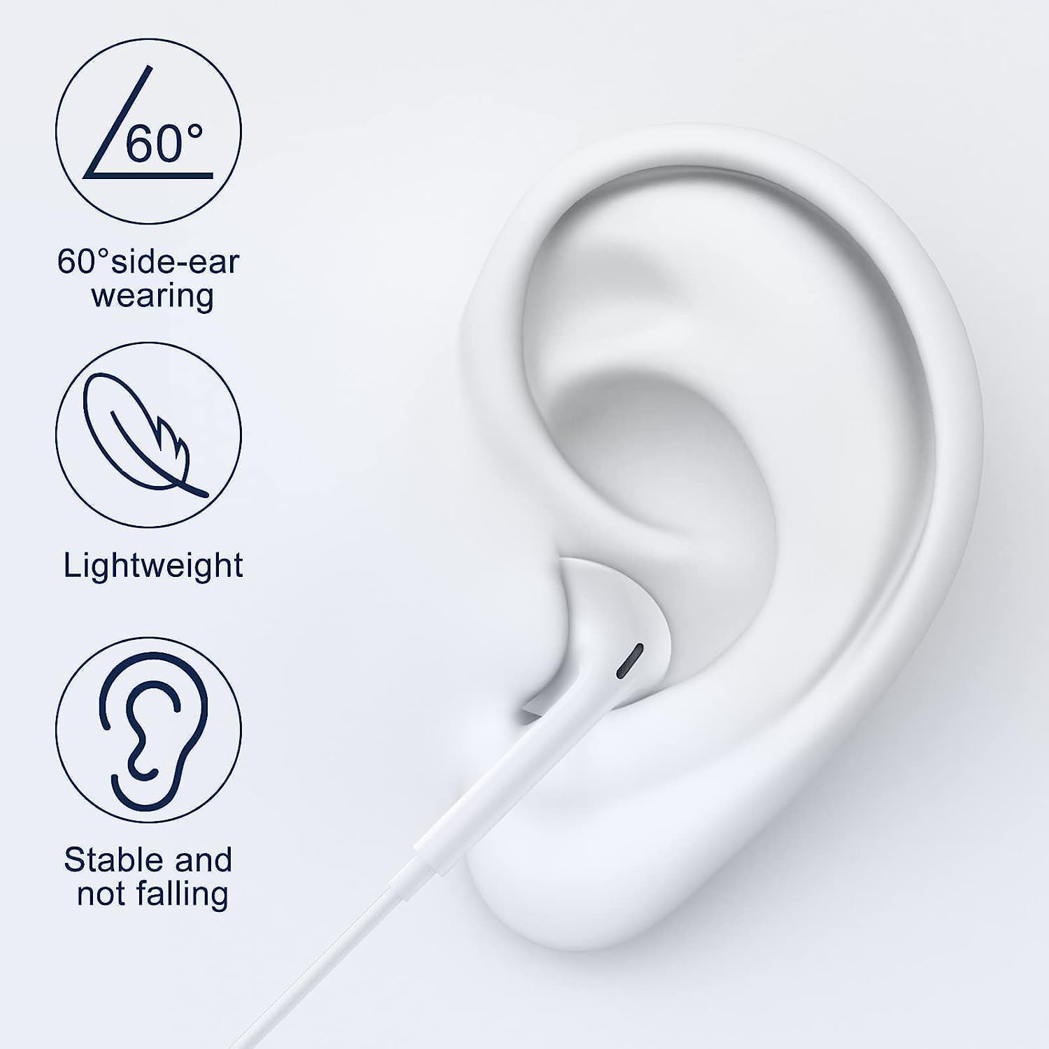 Budi Smart hoogwaardige stereo-bas in-ear bedrade oortelefoon met ingebouwde microfoon