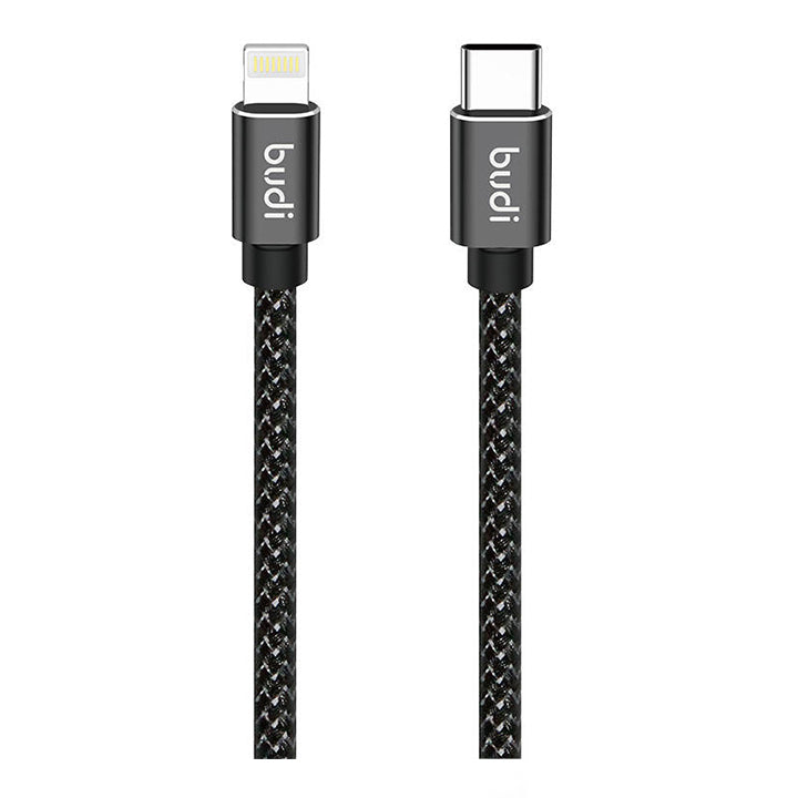 Budi USB C to Lightning Charger Cable, PD Type C to Lightning Braided Cable, Fast Phone Charging & Data Cable, USB C to iPhone Charging Adapter Cable, USB C to Lightning Charger Cord & Data Sync Cable for iPhone