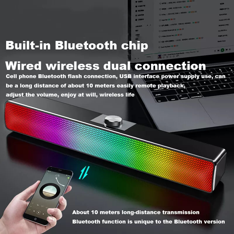 RGB Light Deep Bass Wireless Portable Speaker