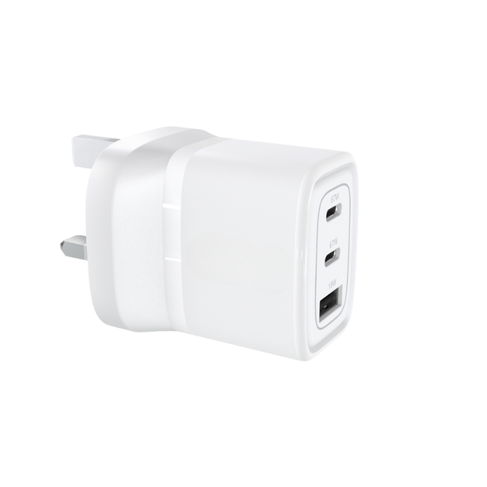 PhoneBits 67W Dual USB-C & USB-A Power Adapter (GaN III)
