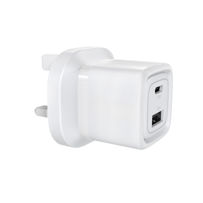 Phonebits 32W Dual Port USB-C & USB-A Charging Kit with USB-C to USB-C Cable (Gan III)