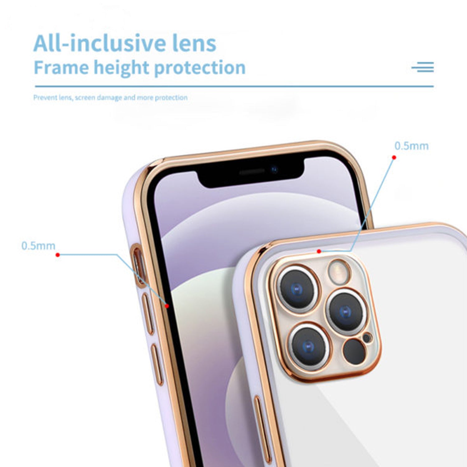 PhoneBits Slim Crystal Clear Magnetic iPhone Case with Camera Lens Protection & Electroplated Eges, TPU Transparent Shockproof iPhone Case Compatible with iPhone Chargers, Protective Wireless Charging Mobile Phone Case for iPhone, Back Case Cover