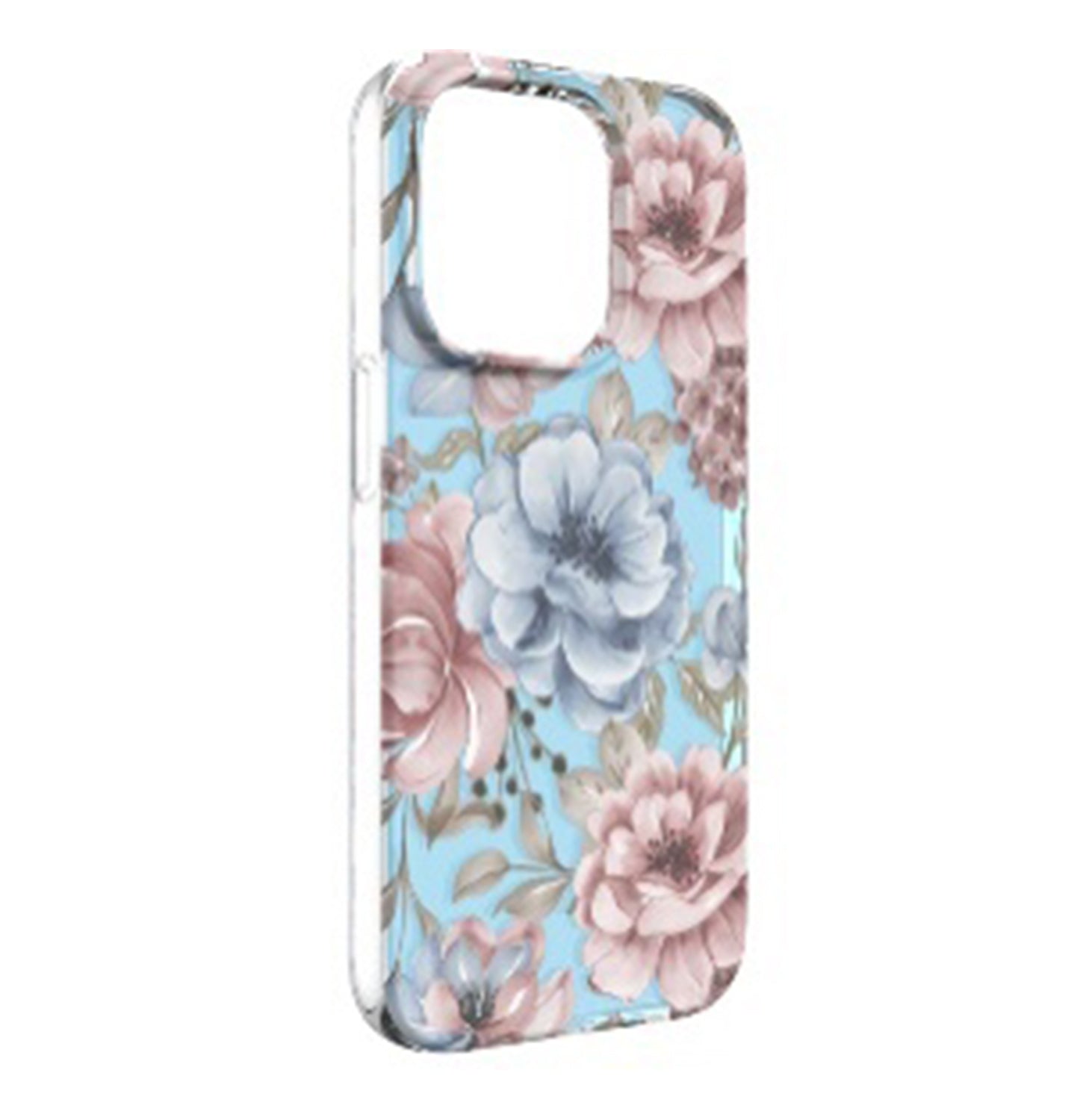 PhoneBits Slim Floral Printed TPU Silicone Magnetic Case for iPhone with Chromed Camera Edge, Protective Shockproof iPhone Case Compatible with iPhone Wireless Charging, Magnetic Mobile Phone Back Case Cover