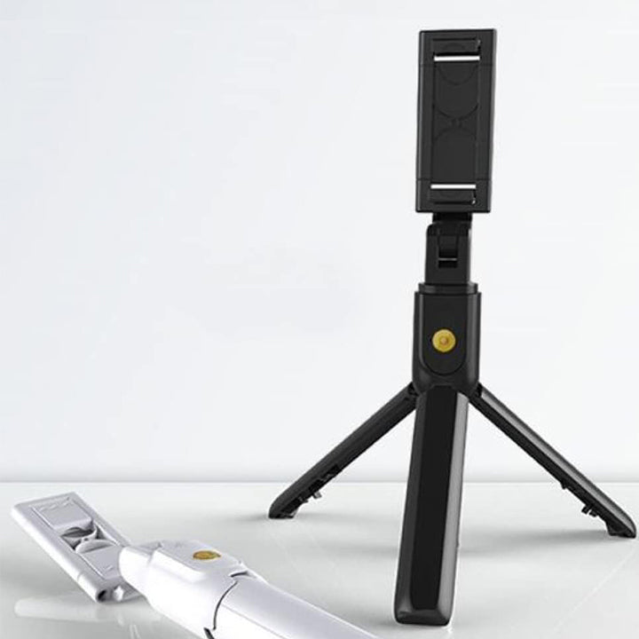 Bluetooth Selfie Stick with Stand, Stable Tripod Stand with Detachable Bluetooth Remote
