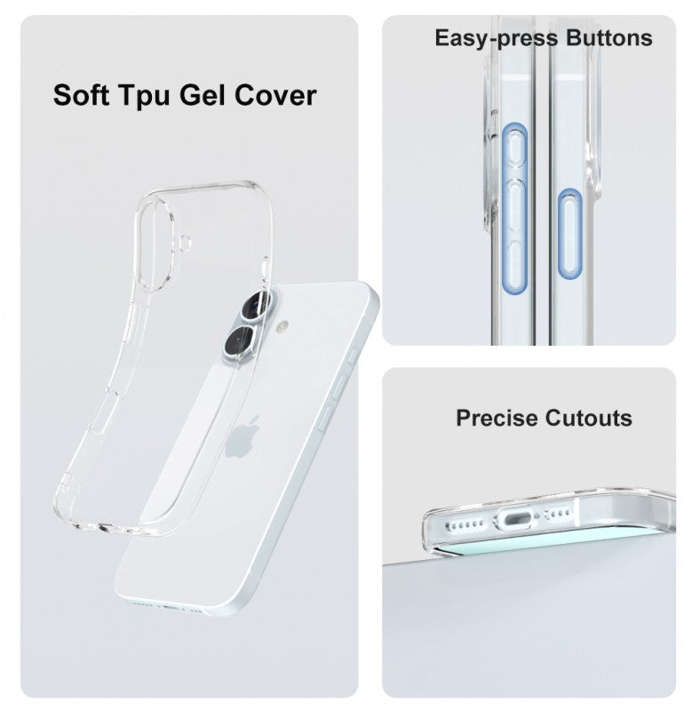 Budi Clear Airbag Design PC+TPU  Protective Case For iPhone