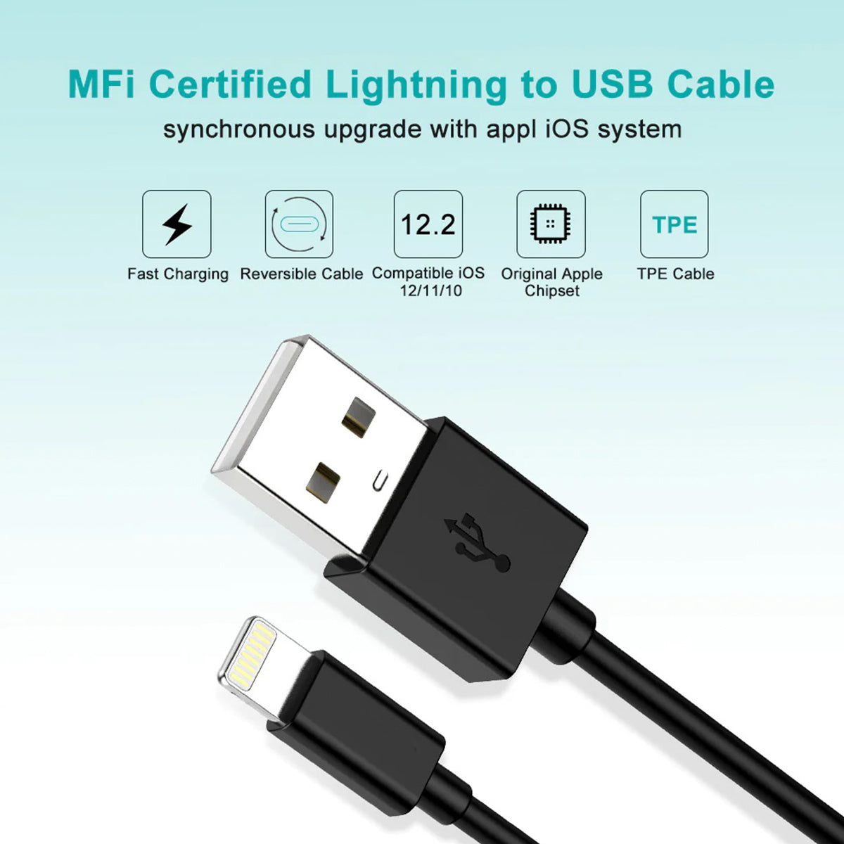 Budi USB A naar Lightning-oplaadkabel