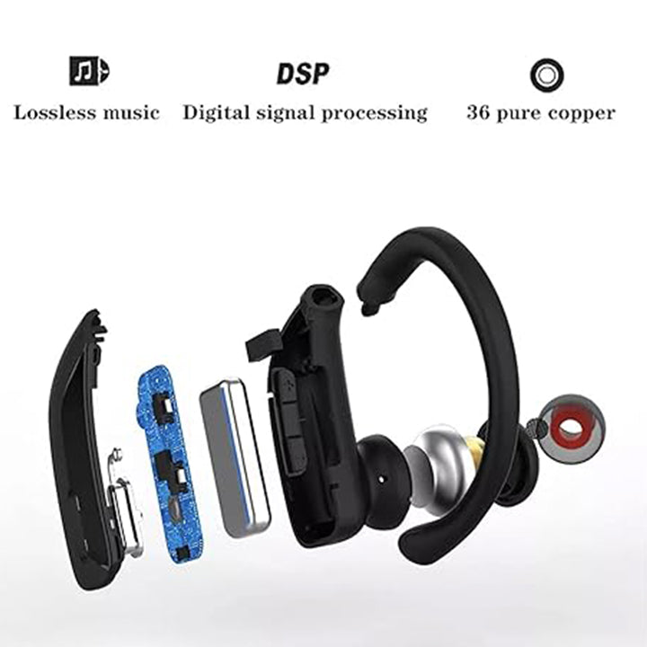 Bluetooth-Kopfhörer, kabellose Kopfhörer mit LED-Anzeige, kabellose Ohrhörer
