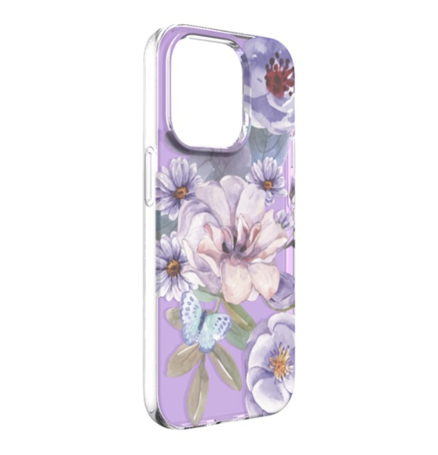 PhoneBits Slim Floral Printed TPU Silicone Magnetic Case for iPhone with Chromed Camera Edge, Protective Shockproof iPhone Case Compatible with iPhone Wireless Charging, Magnetic Mobile Phone Back Case Cover