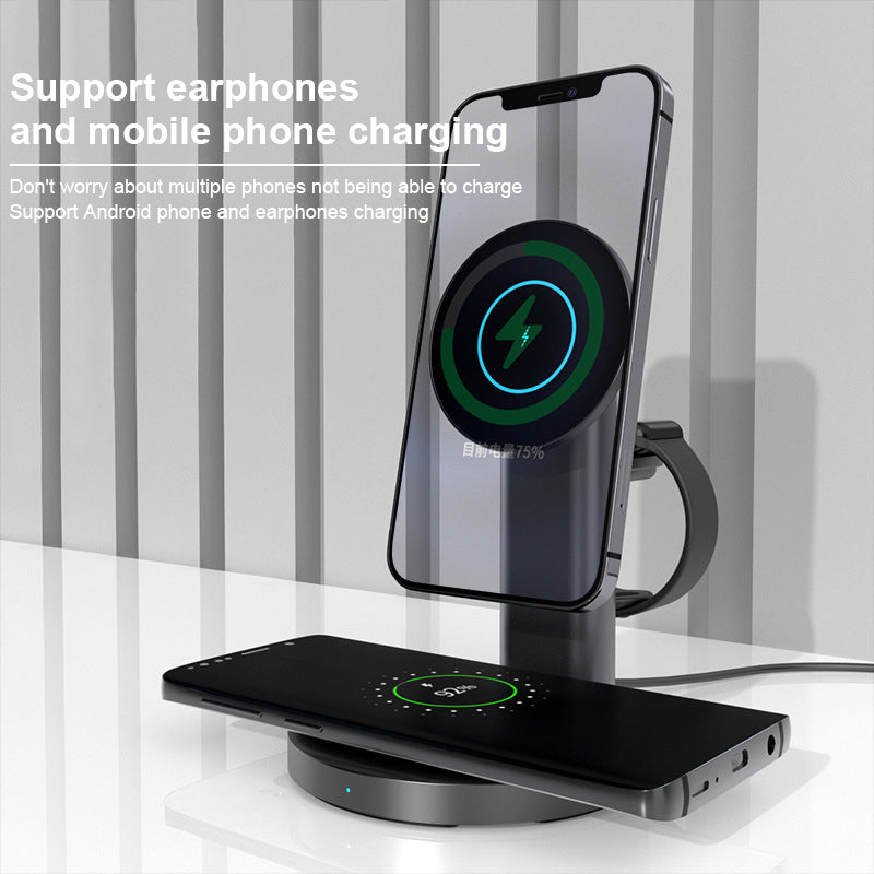 3 In 1 Wireless Charging Stand With Foldable Magnetic