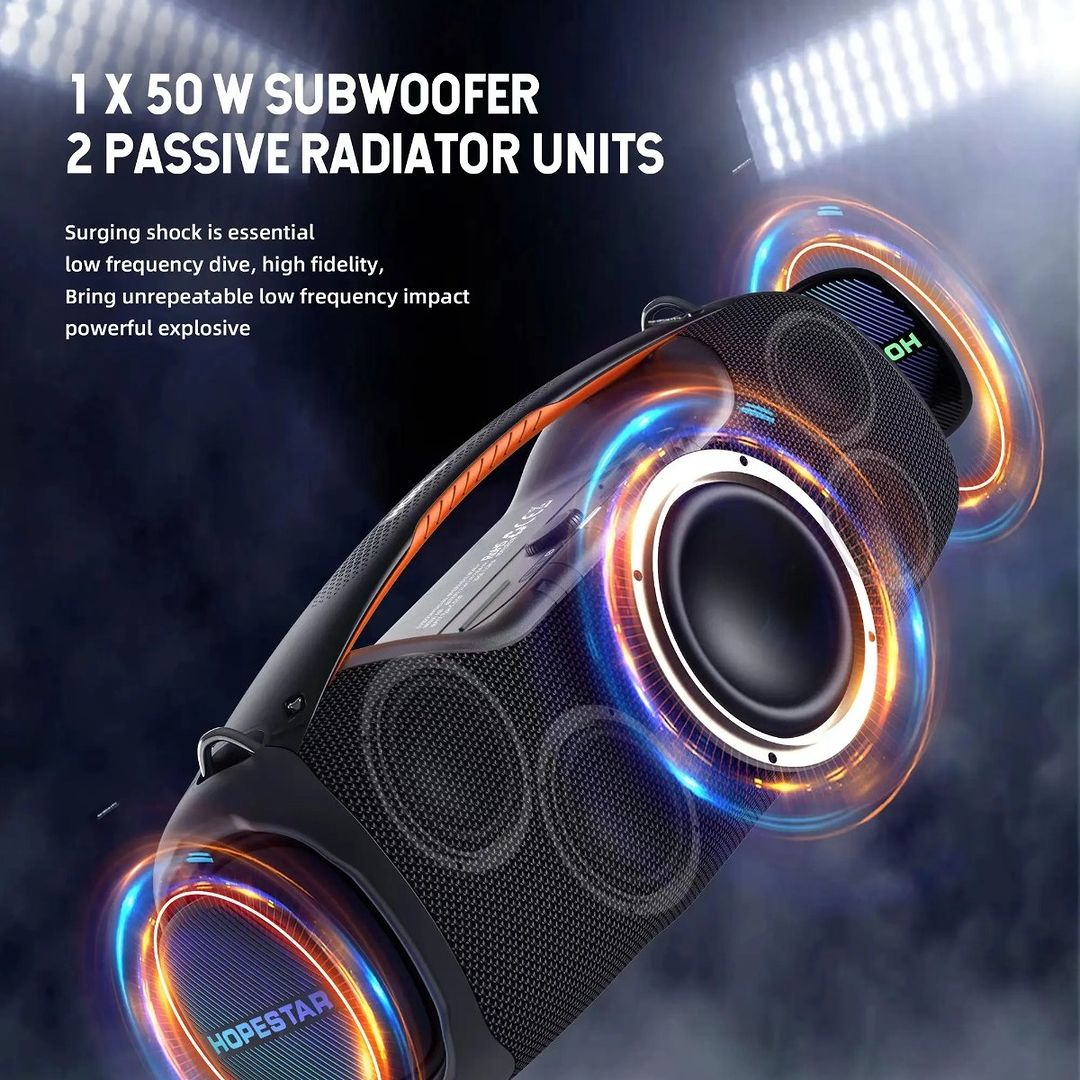 High-Power Wireless Portable Outdoor Heavy Bass Bluetooth Speaker with Microphone