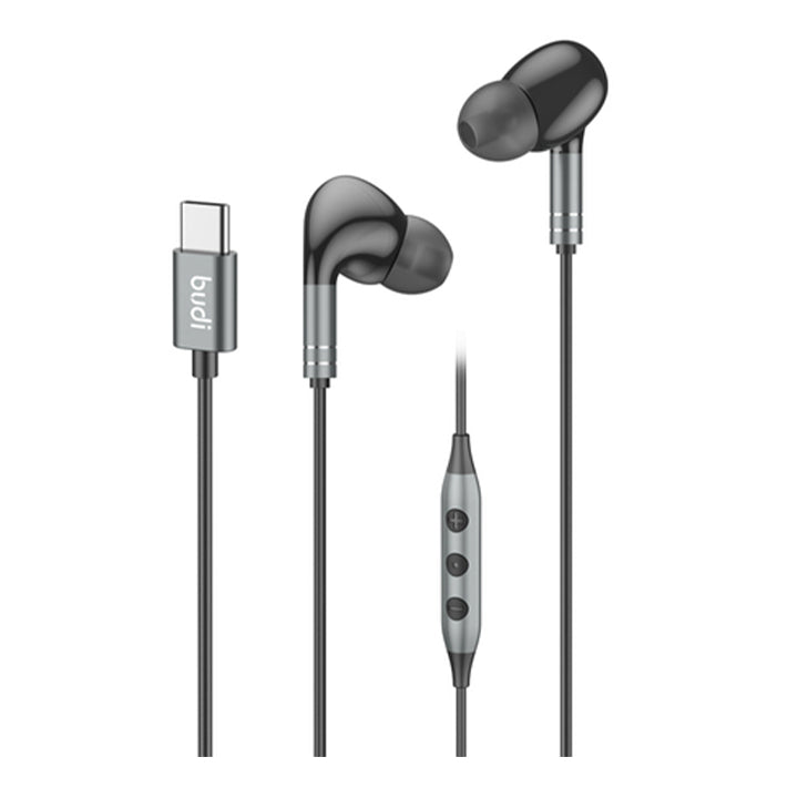 Kabelgebundene Typ-C-Kopfhörer mit Mikrofon, Ohrhörer kompatibel mit Typ-C-Geräten