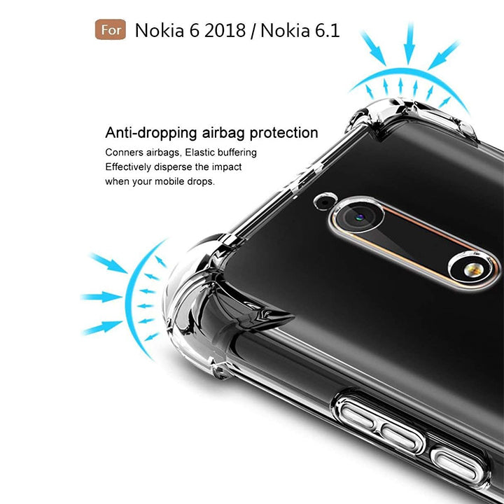 Anti-drop hoesje voor Nokia, transparant hoesje voor Nokia
