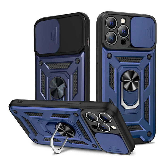 Casebus Slide Camera Cover Phone Case for iPhone Blue
