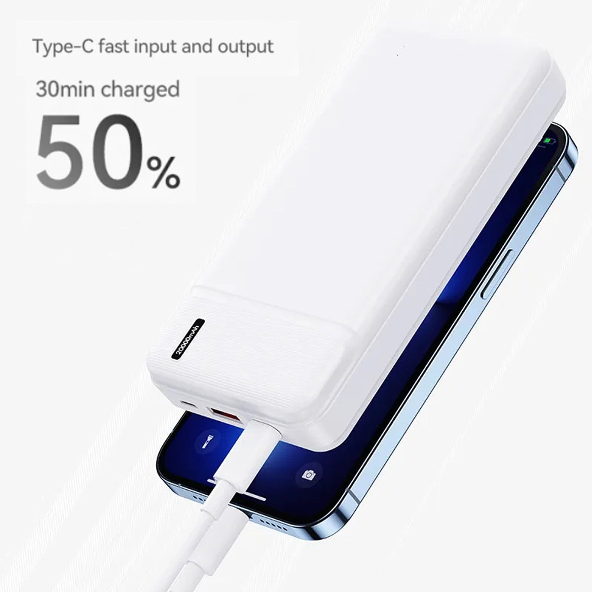 PhoneBits Portable Power Bank 3000mAh, Portable Charger Power Bank with Type-C/USB-A/Micro Ports, Fast Charging USB Power Bank with Dual Charging Cables USB-C/USB-A & LED Indicator for iPhone/Smartphone