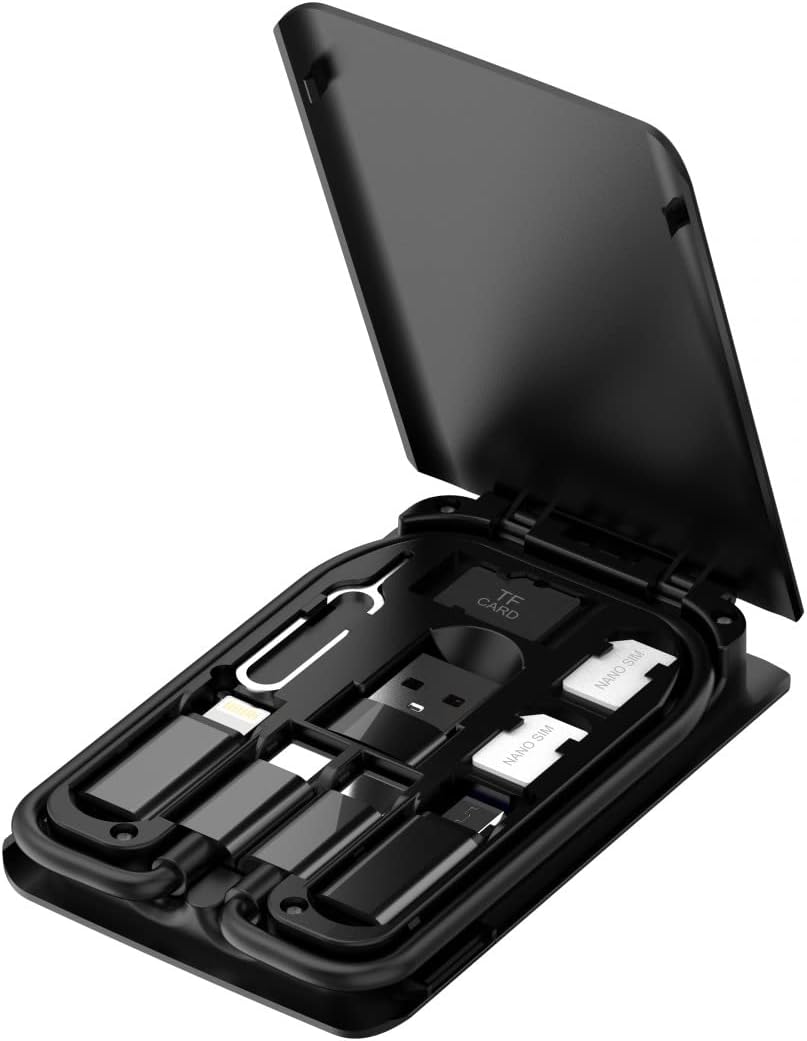 Multifunctional Data Cable Storage Box, USB Adapter Kit, Travel Charging & Data Sync Cable Kit