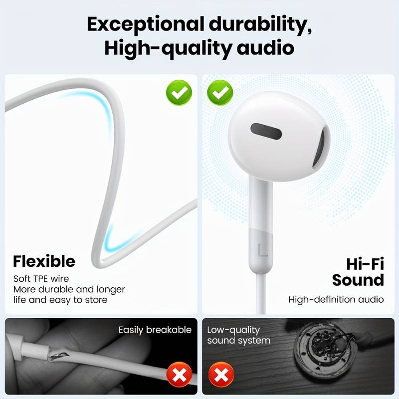 Budi Earphones with Mic, Type C Earphones, In-Ear Wired  Headphones