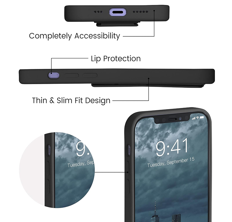 TPU Silicone Rear Case With Built-in KickStand