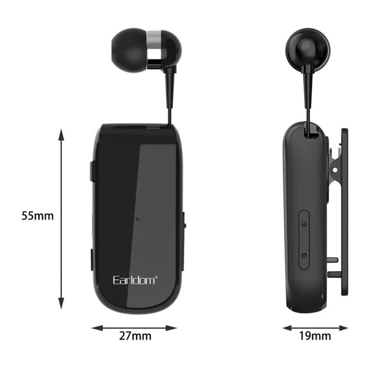 Earldom draadloze clip-on-headset, draadloze oorclip Bluetooth-headset