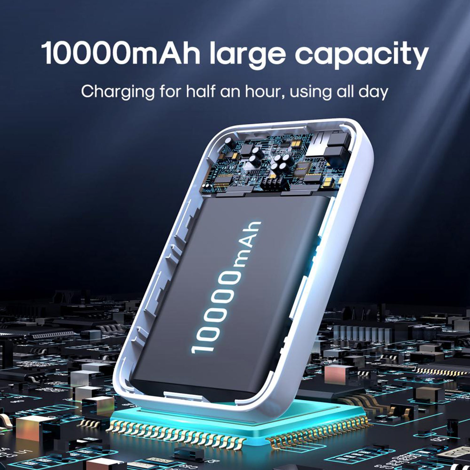 Budi Portable Power Bank 10000mAh, Portable Charger Wireless Power Bank with Dual USB Ports Lighting/Type-C, MagSafe Power Bank with Power indicator Light, PD Fast Charging Magnetic Power Bank for iPhone/Smartphone