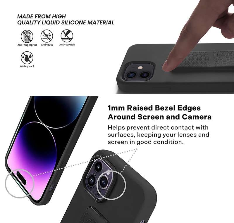 TPU Silicone Rear Case With Built-in KickStand