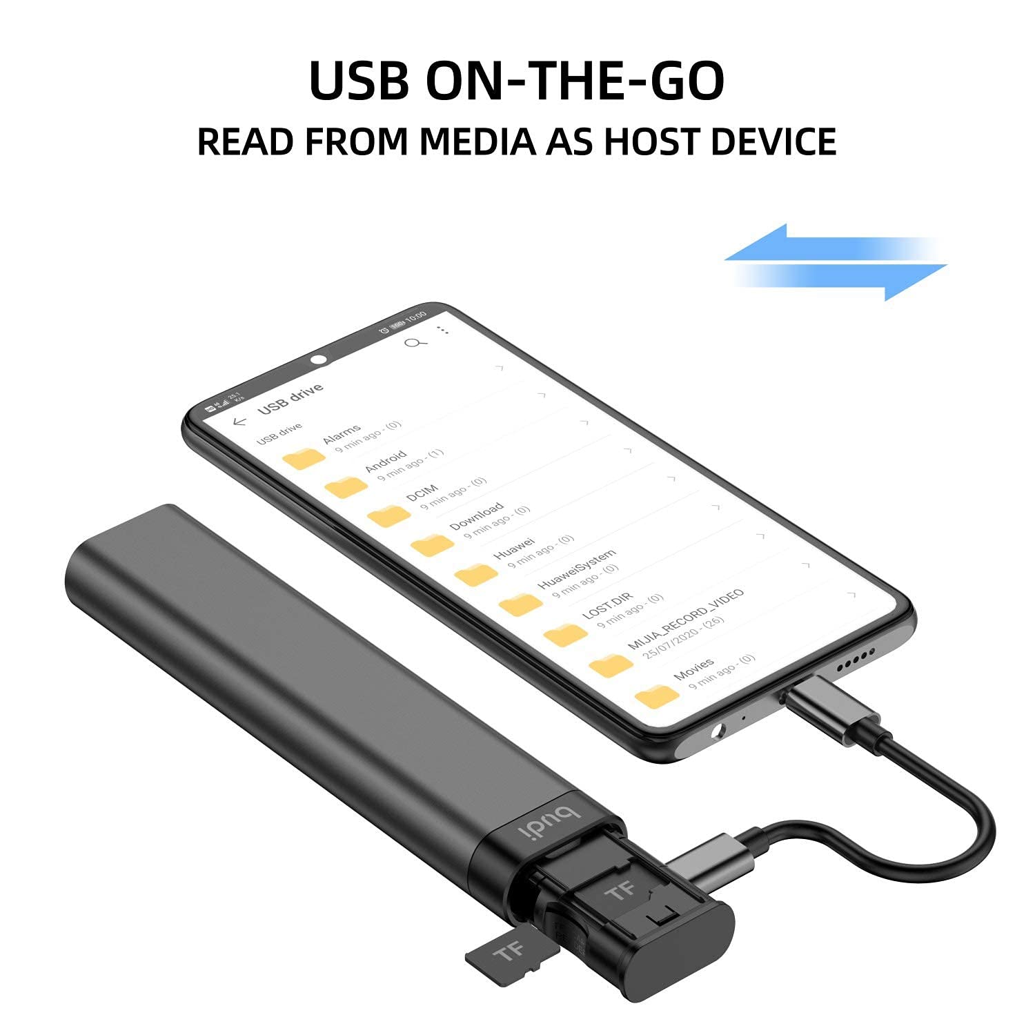 Budi 9-in-1 Essential Reise-Lade- und Datensynchronisierungskabel-Stick, Reise-Stick mit Telefonhalter