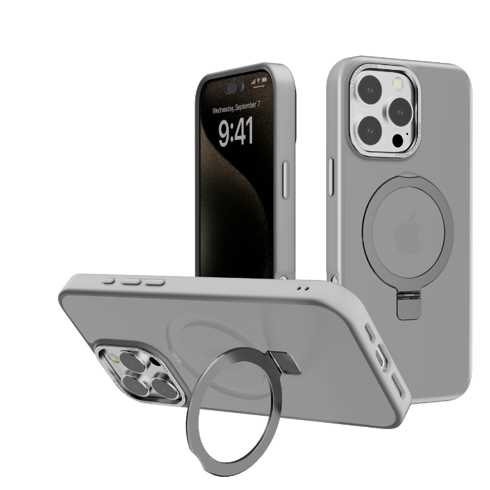 iPhone 17/16 /15/14/12  MagS Metal Stand PC02 Case