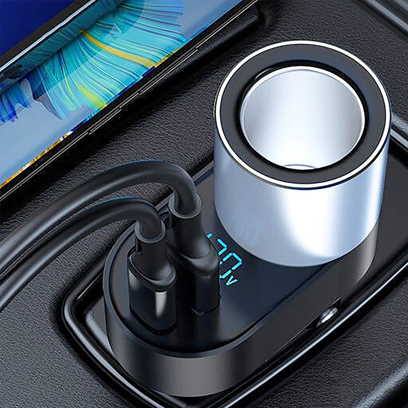 45W In-Car USB-C & USB-A Expansion PD Fast Charger