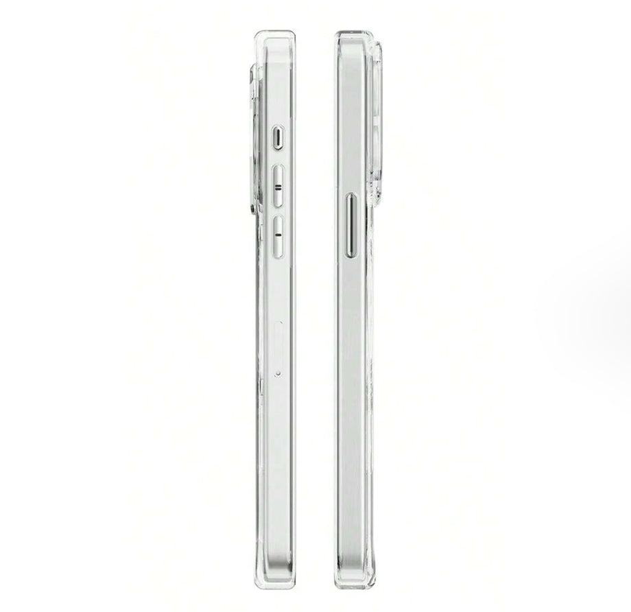 PhoneBits Crystal Clear MagSafe-hoesje voor iPhone, TPU transparant schokbestendig iPhone-hoesje compatibel met MagSafe-opladers, beschermende magnetische telefoonhoes met kleurrijke camerarand en oplaadring