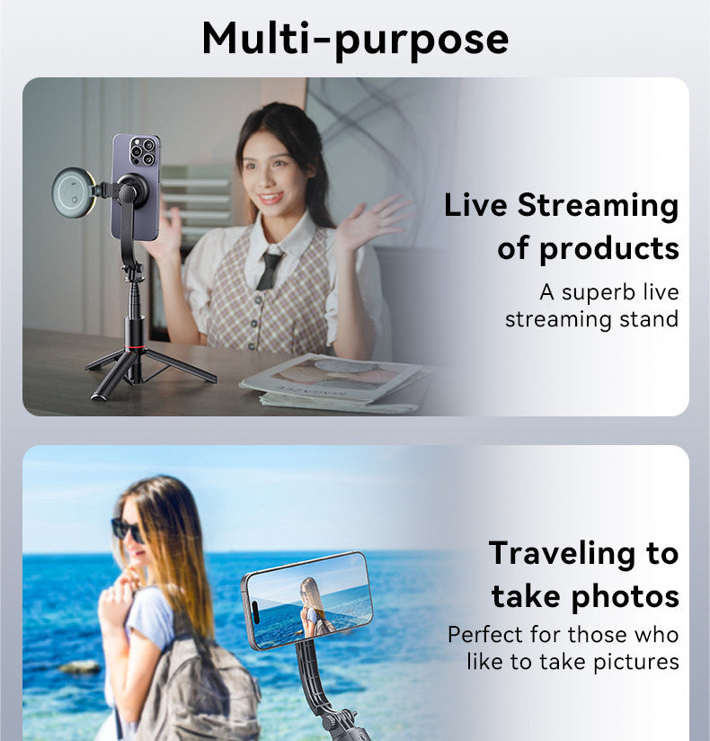 Earldom Selfie Stick Multifunctional Wireless & Magnetic, Foldable Mini Bluetooth Tripod Phone Stand/ Selfie Stick with Detachable Wireless Remote Controller, Extendable Mini Tripod 360° Rotatable Selfie Stick