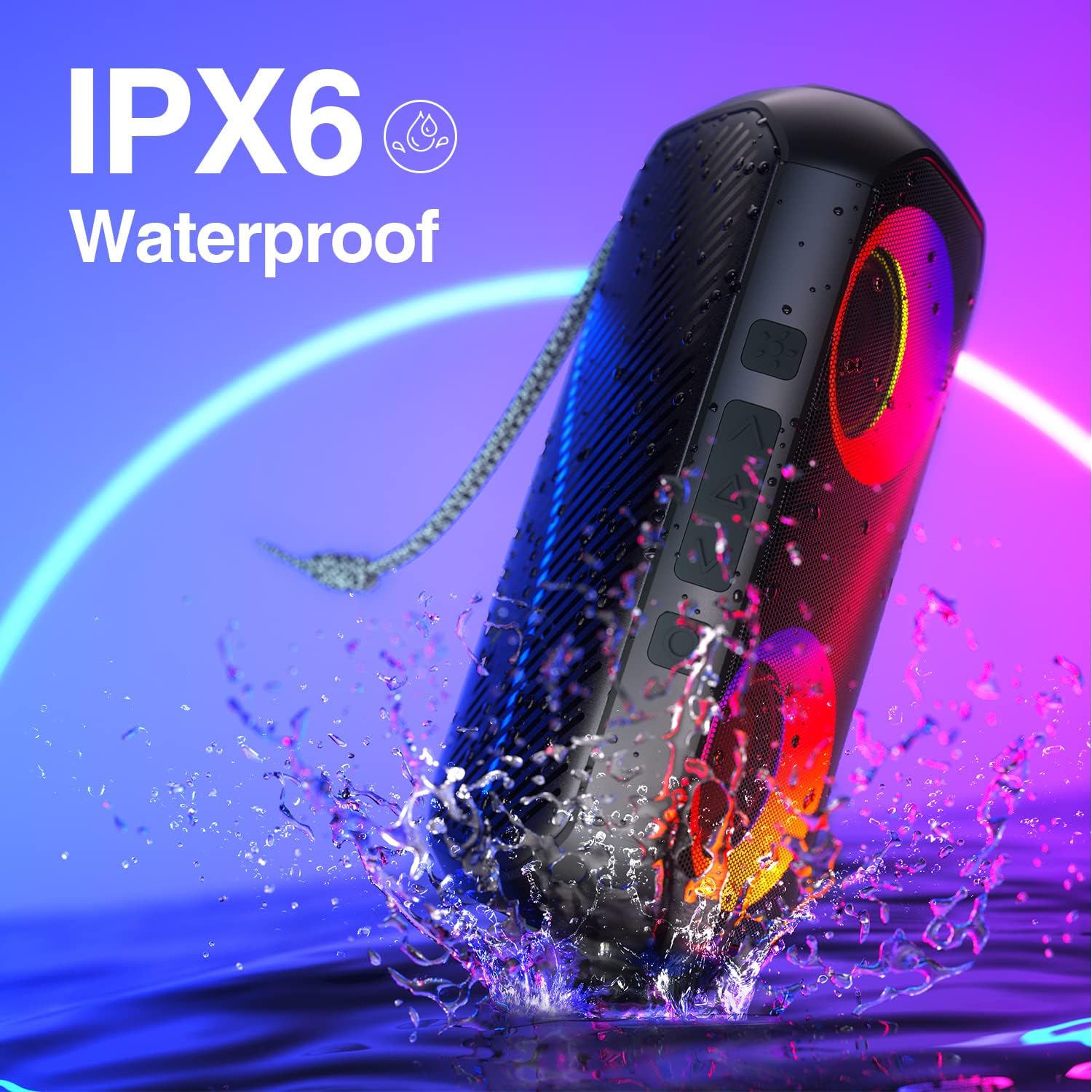 Budi Colorful Wireless Speaker IPX6