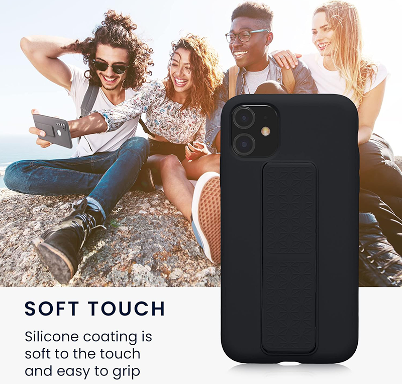 TPU Silicone Rear Case With Built-in KickStand