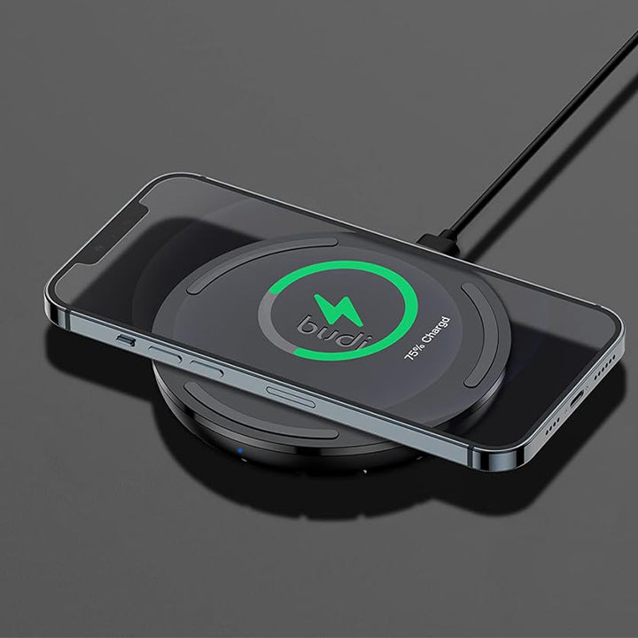 Budi 15W Wireless Charging Pad, Type C Wireless Charging Pad