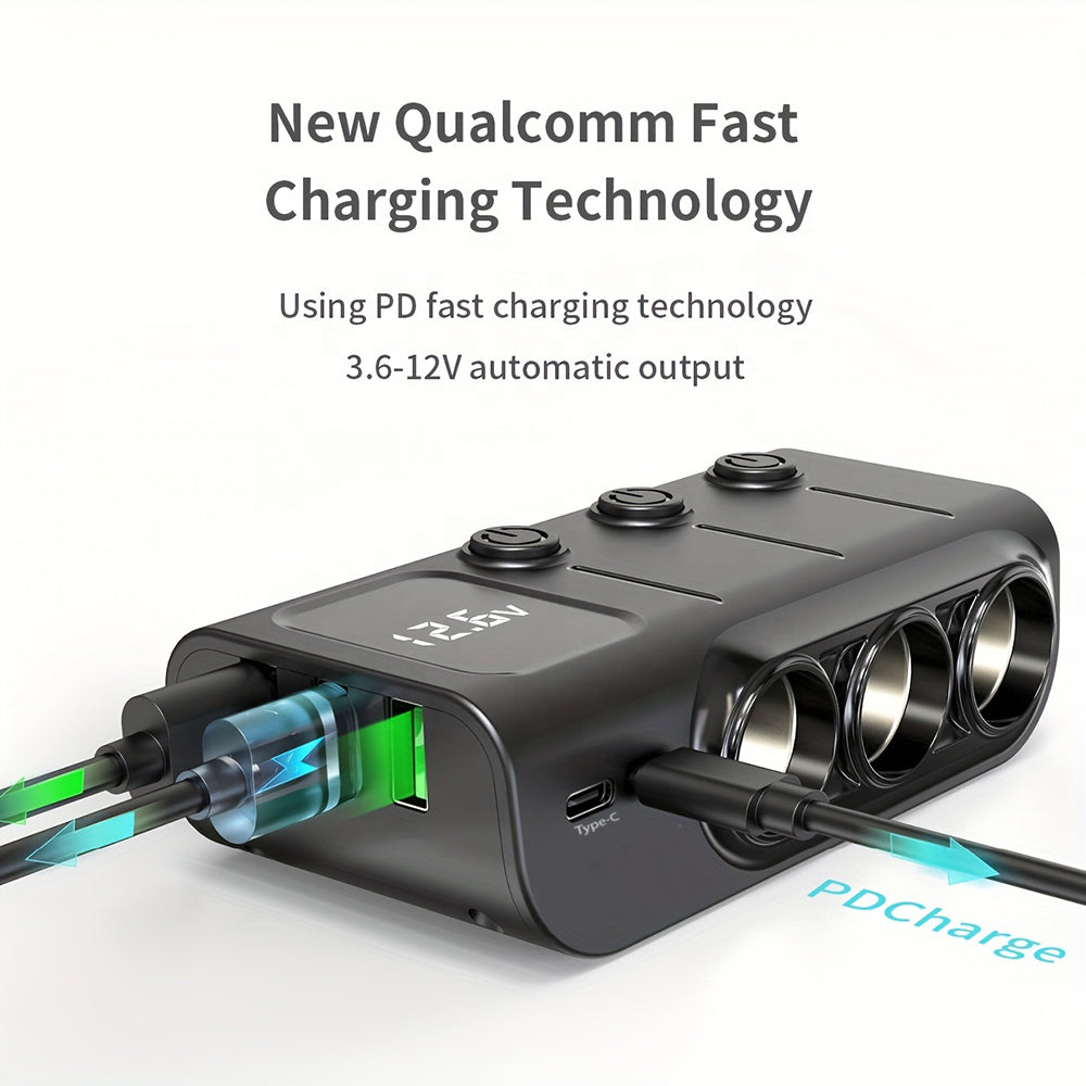 Earldom Fast In-Car Charger Splitter Model CS4