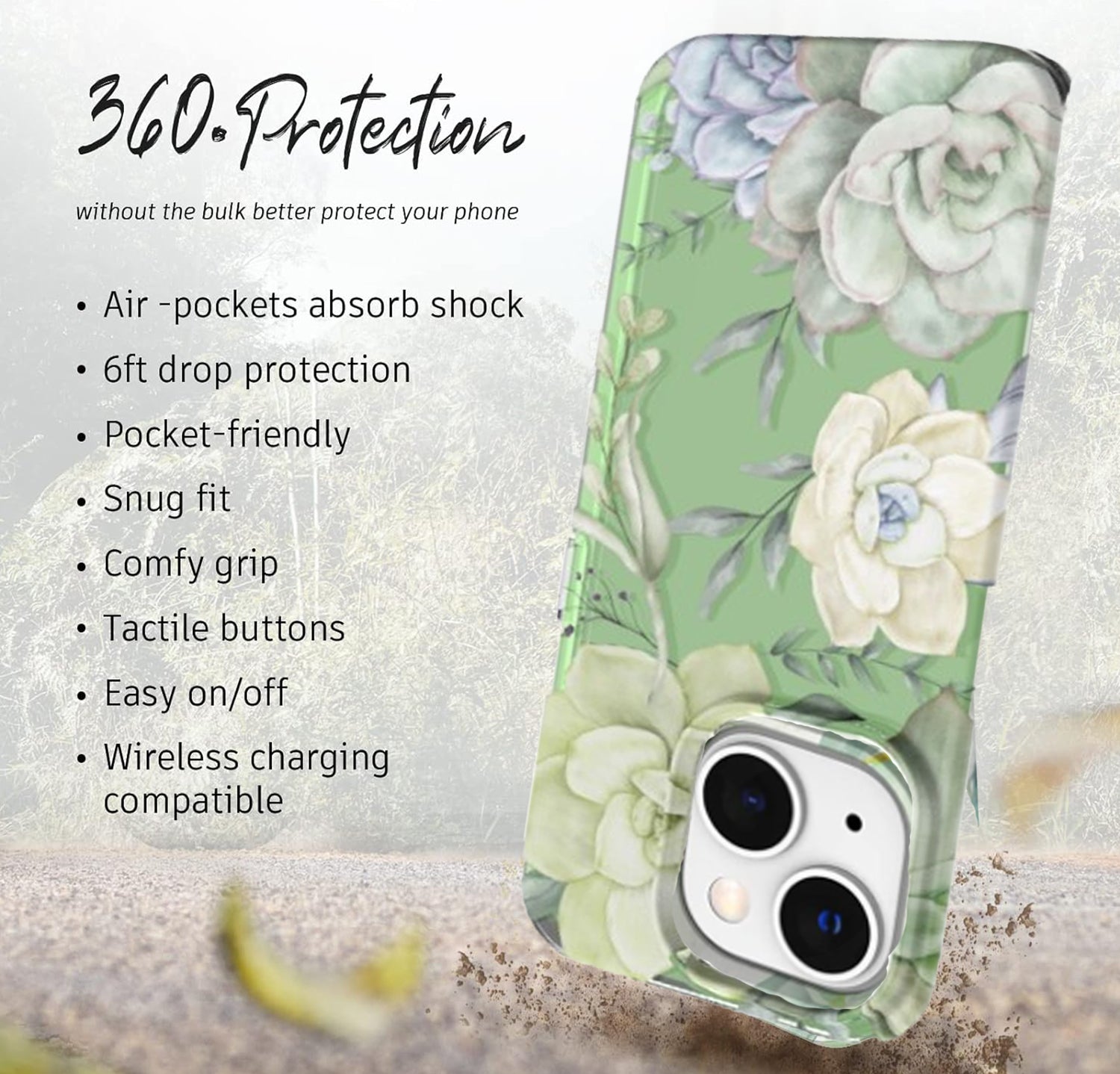 PhoneBits Slim Floral Printed TPU Silicone Magnetic Case for iPhone with Chromed Camera Edge, Protective Shockproof iPhone Case Compatible with iPhone Wireless Charging, Magnetic Mobile Phone Back Case Cover