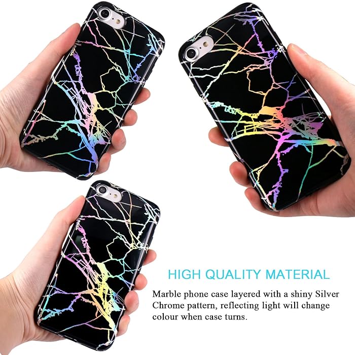 PhoneBits Ultra Slim Marble Design Soft Silicone iPhone Case with Chromed Camera Edge & TPU Corners, Protective Shockproof Phone Case Compatible with iPhone, Mobile Phone Soft Case for iPhone, Back iPhone Case Cover