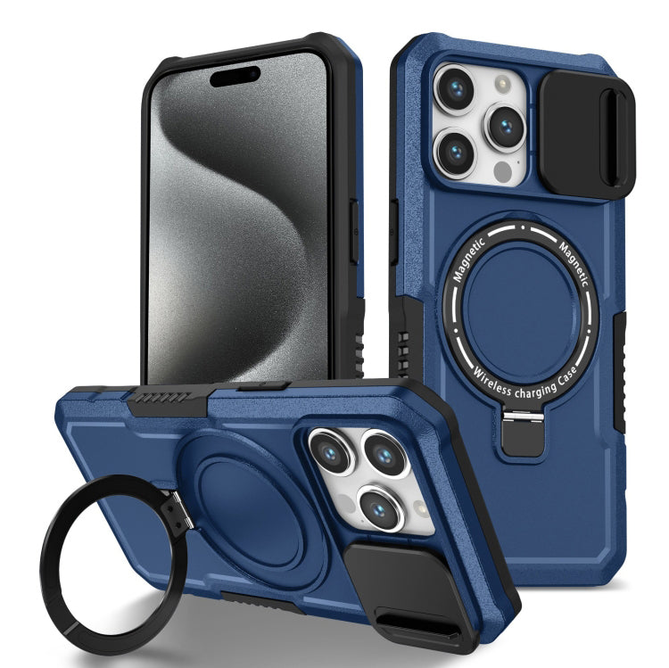 iPhone 15 Alle Modelle mit verschiebbarem CamShield Magsafe und Ständer auf der Rückseite