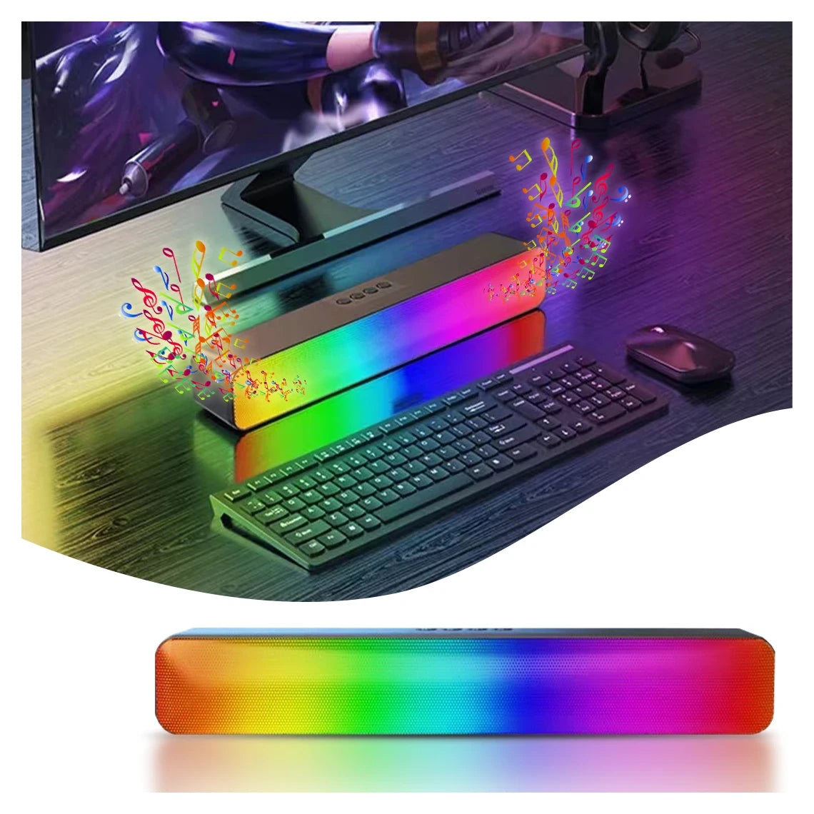 RGB Light Deep Bass Wireless Portable Speaker