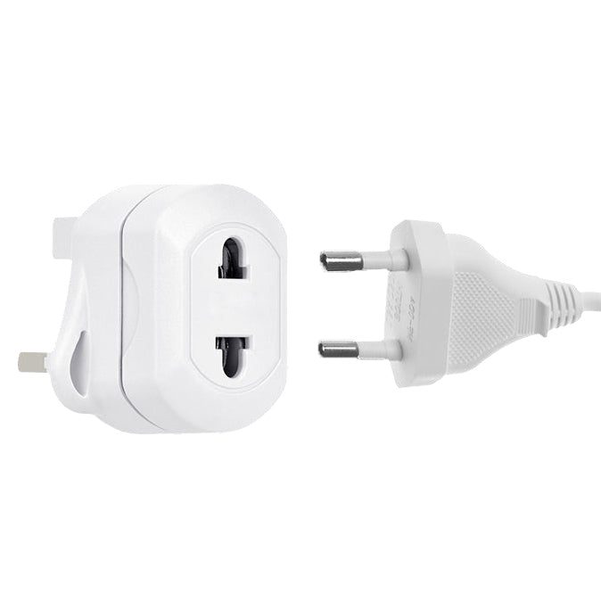 PhoneBits 2 Pin to UK 3 Pin Travel Adapter, Travel Plug Converter