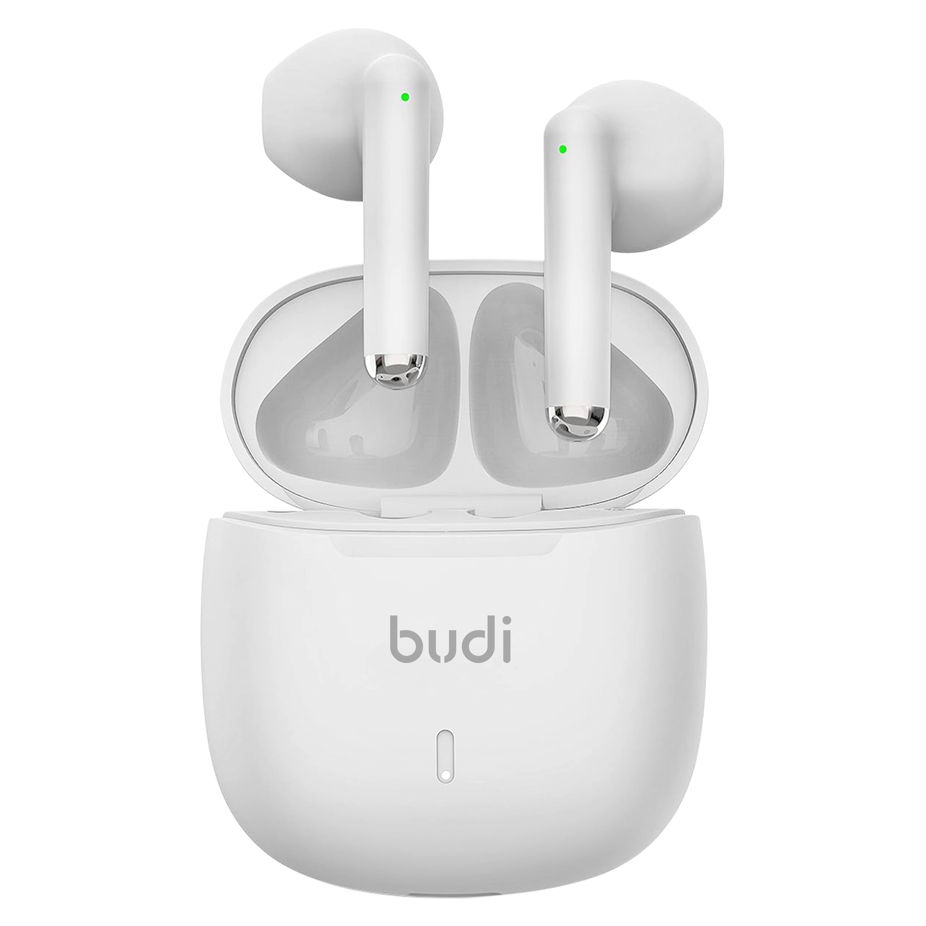 Budi True Wireless HD Stereo Audio Bluetooth In-Ear Earbuds with Built-In Mic