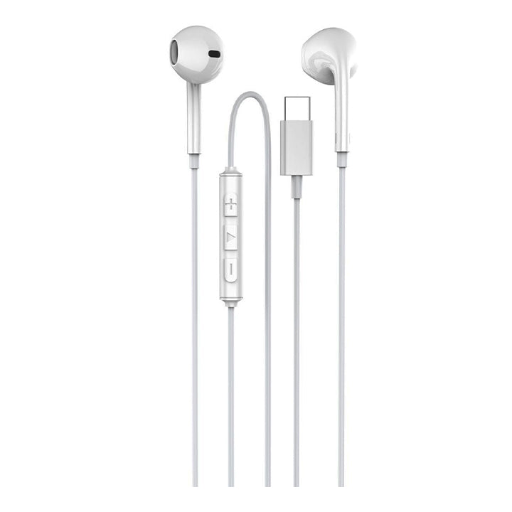 PhoneBits Premium Stereo Music Wired Earphones, In Ear Wired Earphone with Mic, Sports Wired Handsfree with Type C Cable